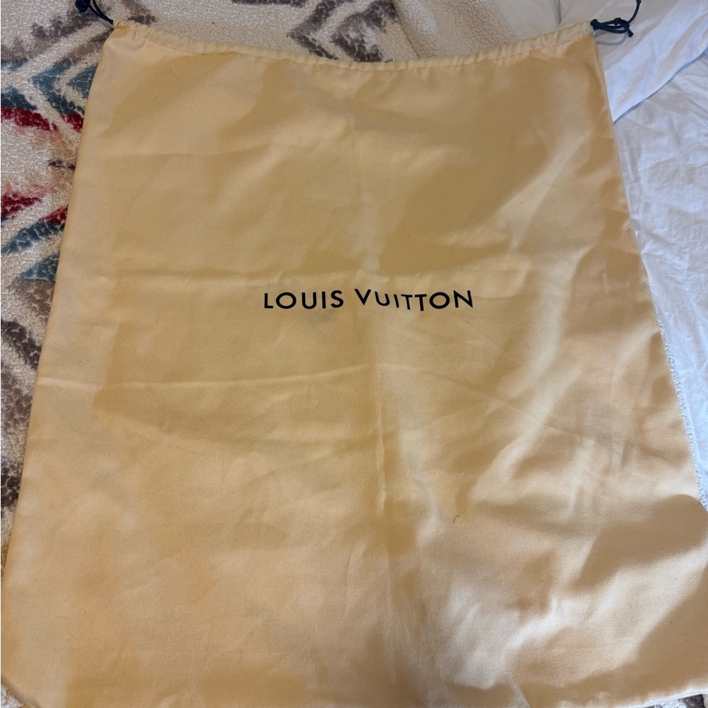 XTRA Large Louis Vuitton Cream Logo Dust Bag